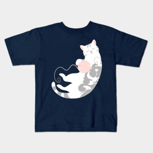 American Shorthair Cat and Balls Kids T-Shirt